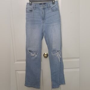 Hollister Liight Blue Distressed Women's Jeans